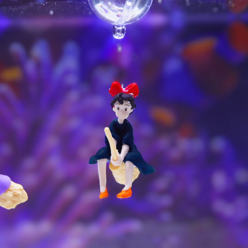Little Red Book Aquarium Landscaping Decoration Little Witch Aqua Diver Fairy Ball Character Hayao Miyazaki Purple Magic