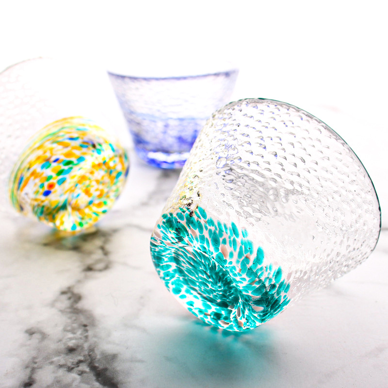 Factory direct new color raindrop glass single cup creative Japanese tea kung fu tea set master Single Cup