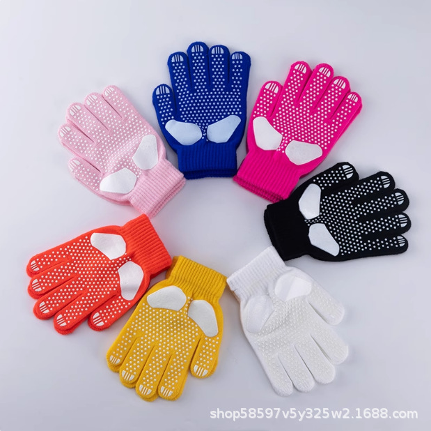 Специальные перчатки для детей и взрослых для катания на коньках, антискользящие, для фигурного катания, тренировочные шершащие перчатки
