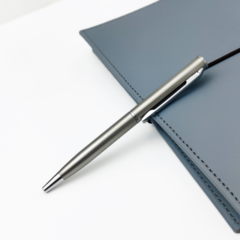 Stainless Steel Ballpoint Pen Laser LOGO Rotating Short Ballpoint Pen 10cm Metal Ballpoint Pen Pocket Mini Pen