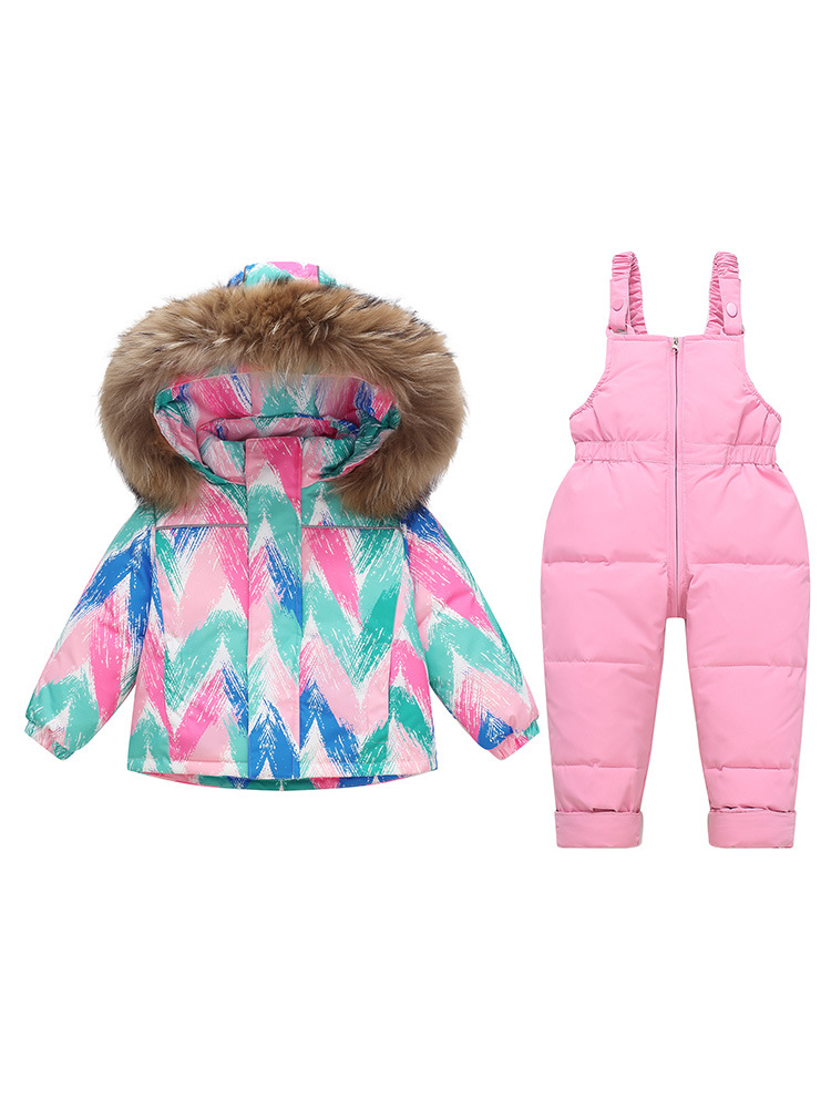 Factory Direct Sales 2025 Kidsren's down Ski Clothing Overalls Winter Outer Wear Baby down Jacket Export Kidsren's Clothing Batch