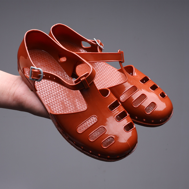 Summer Hollow-out Baotou Sandals Non-slip Soft Sole Cave Shoes Breathable Dad Work Leisure Wear-resistant Shoes Cross-border Foreign Trade