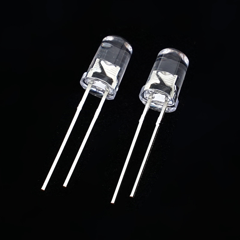 led f5 in-line round head 5mm flash slow flash rgb transparent red Green Blue self-flashing full color led lamp beads