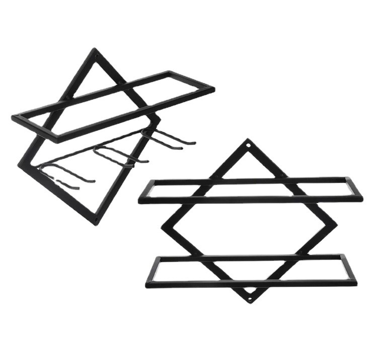 Casual Wine Rack Hanging Wine Glass Rack European Wall Hanging Red Wine Glass Rack Upside down Living Room Home Retro Goblet Rack