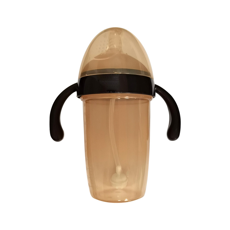 Imitation breast milk PP bottle 6 months old over 12 one-year-old baby weaning straw gravity ball to prevent flatulence