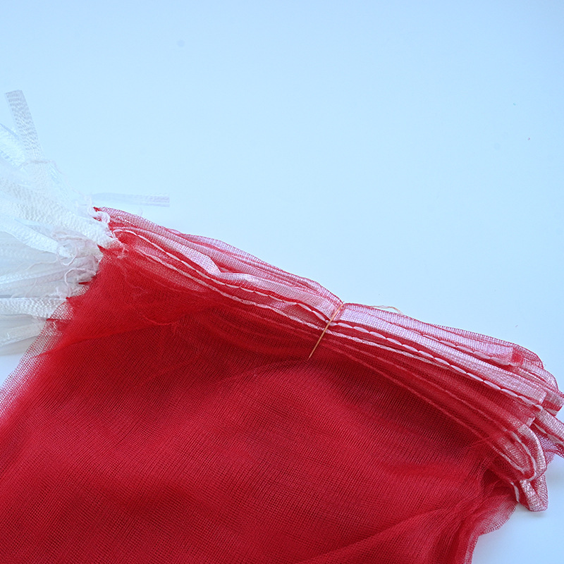 Red Mesh Bag Thickeneded Encrypted Drawstring Mesh Bag Yam Potato Onion Sweet Potato Sweet Potato Mesh Bag