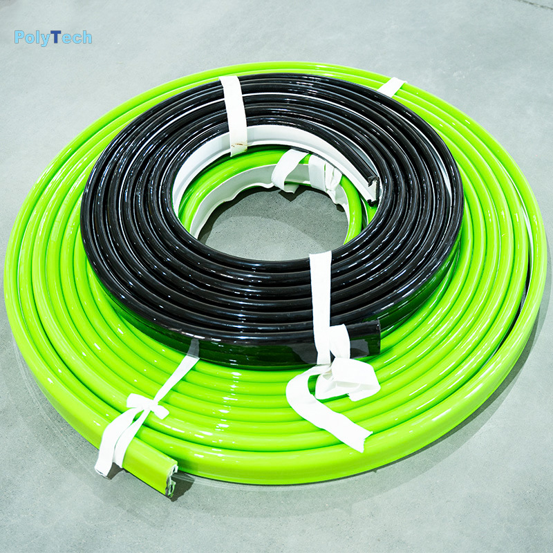 Polytech Adapts to a Variety of Trapezoidal Wear-Resistant Colorful Polyurethane Elevator Handrails and Escalator Handrails