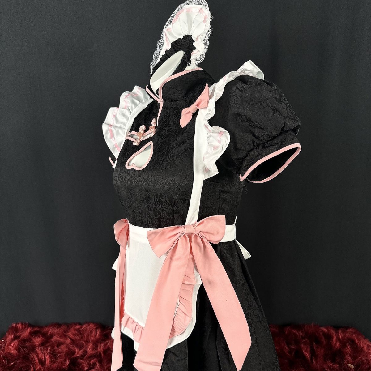 Hot Rabbit COS secondary Japanese maid suit Lolita hollow Chinese cheongsam uniform sexy dress