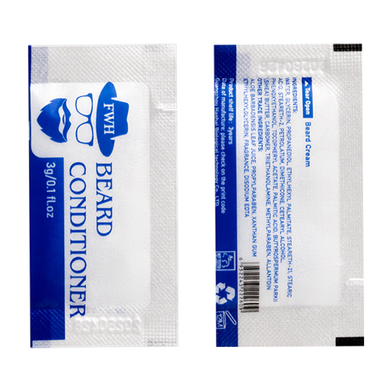 Cross-Border Disposable Beard Cream 3g Beard Lotion Portable Disposable Bag Packaging Beard Beard Care Cream Ready for Sale