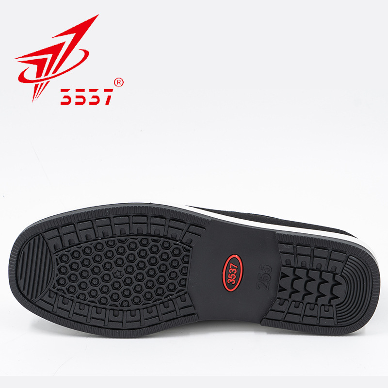 3537 Health Cloth Shoes Black Men's Outdoor Work Hiking Shoes Spring and Summer Breathable Lightweight Driving Casual Shoes