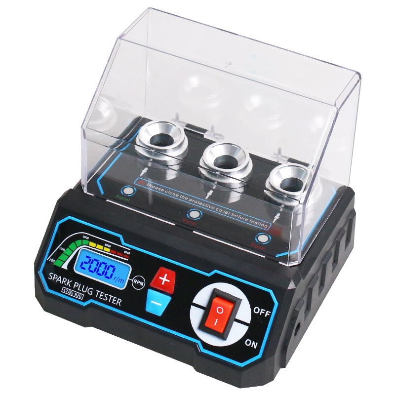 Automobile spark plug tester test bench three-hole spark plug flashover tester flashover gauge ignition diagnostic instrument