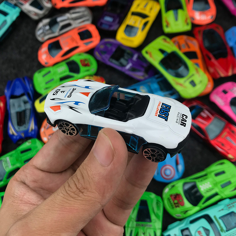Cross-border simulation car model toys children alloy sliding racing mini car track gifts wholesale bulk