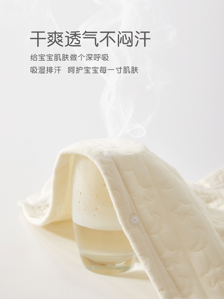 Baby Jumpsuits, Autumn and Winter Pure Cotton Warm Newborn Quilted Intimates, Men's and Women's Baby Clothes, Pajamas