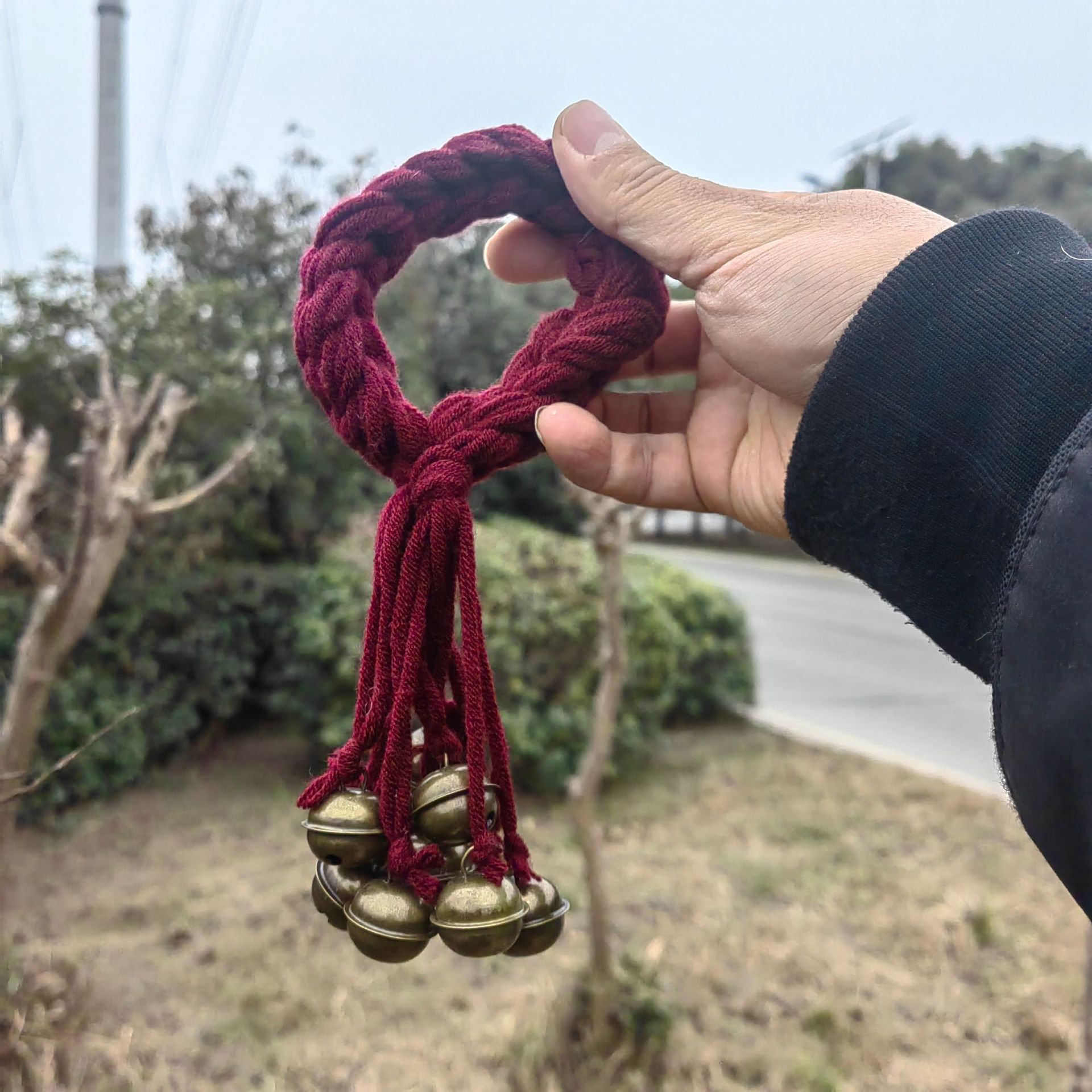 Красный колокол защиты ведьмы/ветровая мелодия языческого объекта/ретро колокол