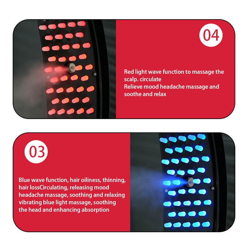 Cross-Border Spray Massage Comb Scalp Meridian Comb Hair Health Comb Electric Care Comb Red Light Hair Growth Comb Applicator Hair Growth