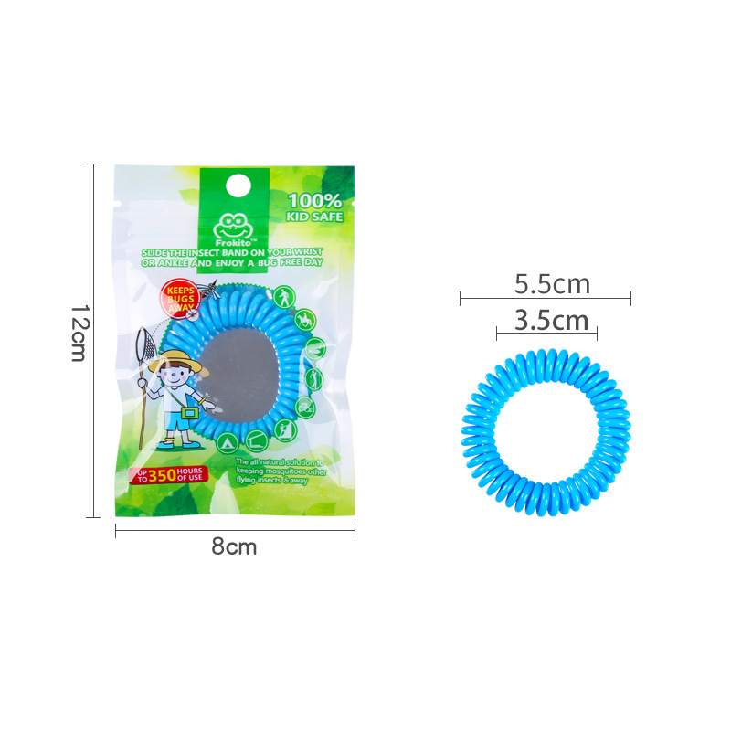 Plant Essential Oil Phone Coil Anti-Mosquito Bracelet Independent English Packaging Eva Cross-Border Hot-Selling Anti-Bite Bracelet Ready for Sale