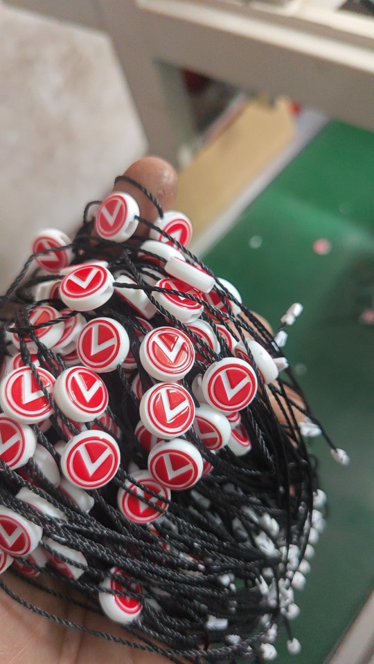 Garment Hanging Grain Double Inserting Hanging Grain Bronzing and Glue Dropping Craft Garment Hanging Label Hanging Rope Design