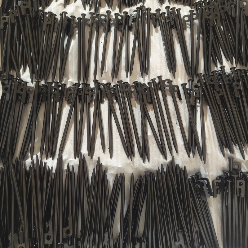 Outdoor Camping Accessories Canopy Tent Extended Thickened Black Steel Ground Nails 203040 High-Strength Ground Nails Beach Ground Nails