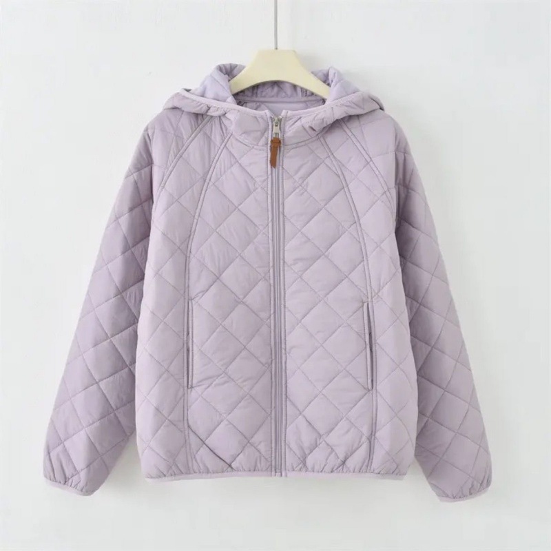 2025 New Lightweight Spring, Autumn and Winter down Cotton Jacket for Women, Warm, Loose, Hooded, Casual Cotton Coat, Short Cotton Jacket