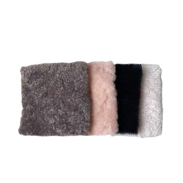 5*5cm fur block and rubber rod friction can be electrostatic pure fur integrated leather sheep shear fur block
