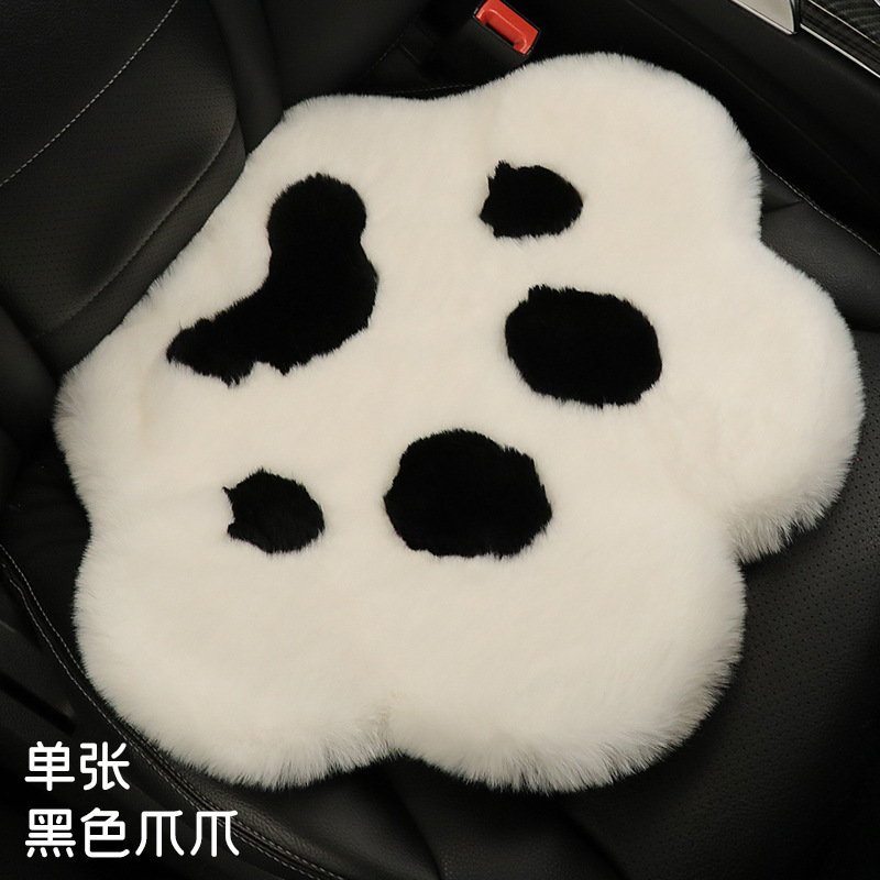 Коврик для автомобиля зимний плюшевый три предмета милый котик