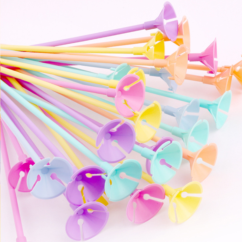 Factory wholesale Macaron Color Air clubs, bolded wedding party scene layout, lengthened and hardened balloon poles