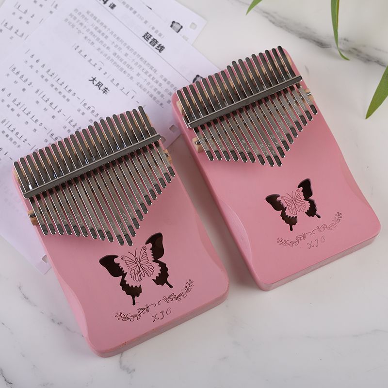 21 Thumb Piano Wooden Hollow 17-Tone Kalimba Finger Piano Birthday Gift Internet Celebrity Musical Instrument