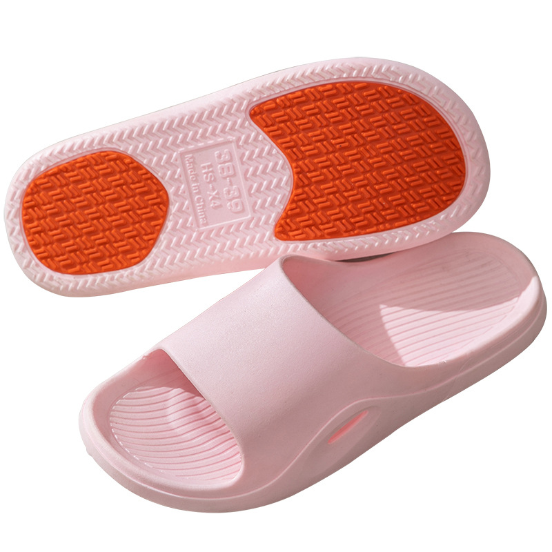 Non-slip Slippers for Pregnant Women Summer Indoor Home Household Bathroom Bathing Non-slip Slippers for Couple and the Aged Four Seasons