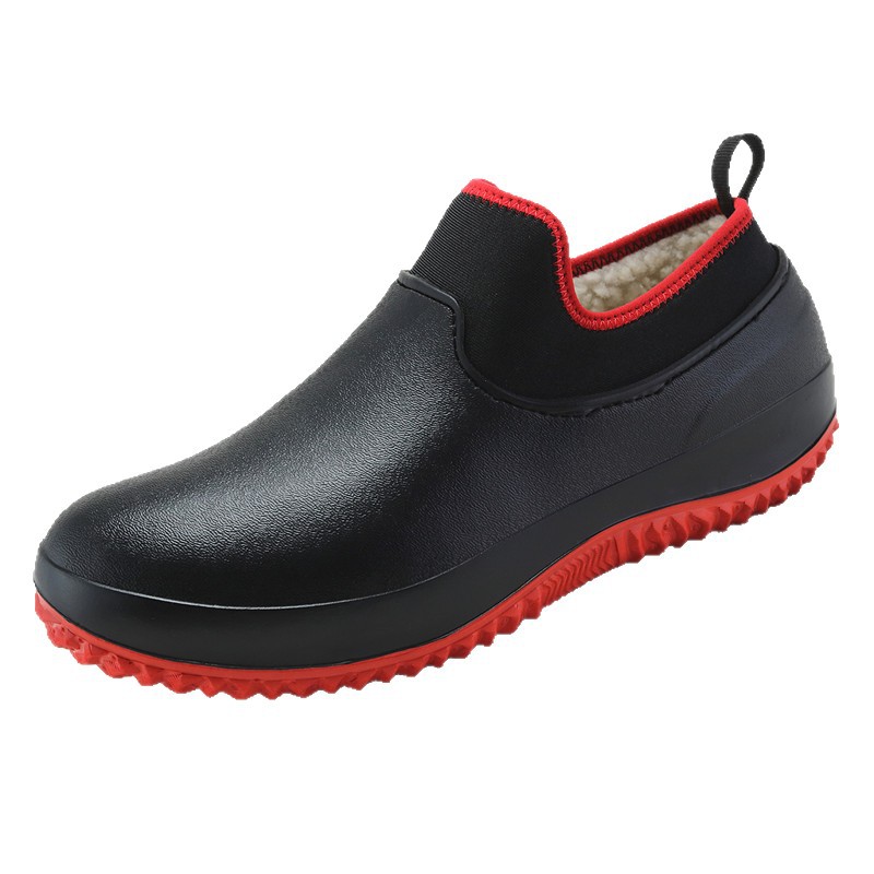 Wholesale plus size canteen restaurant waterproof integrated water shoes men's and women's rain shoes car wash low non-slip work shoes chef shoes