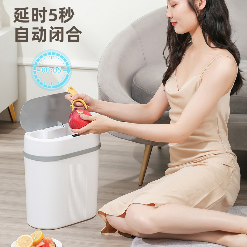 Gap trash can household bathroom with lid narrow gap living room kitchen rectangular large capacity trash can Wholesale