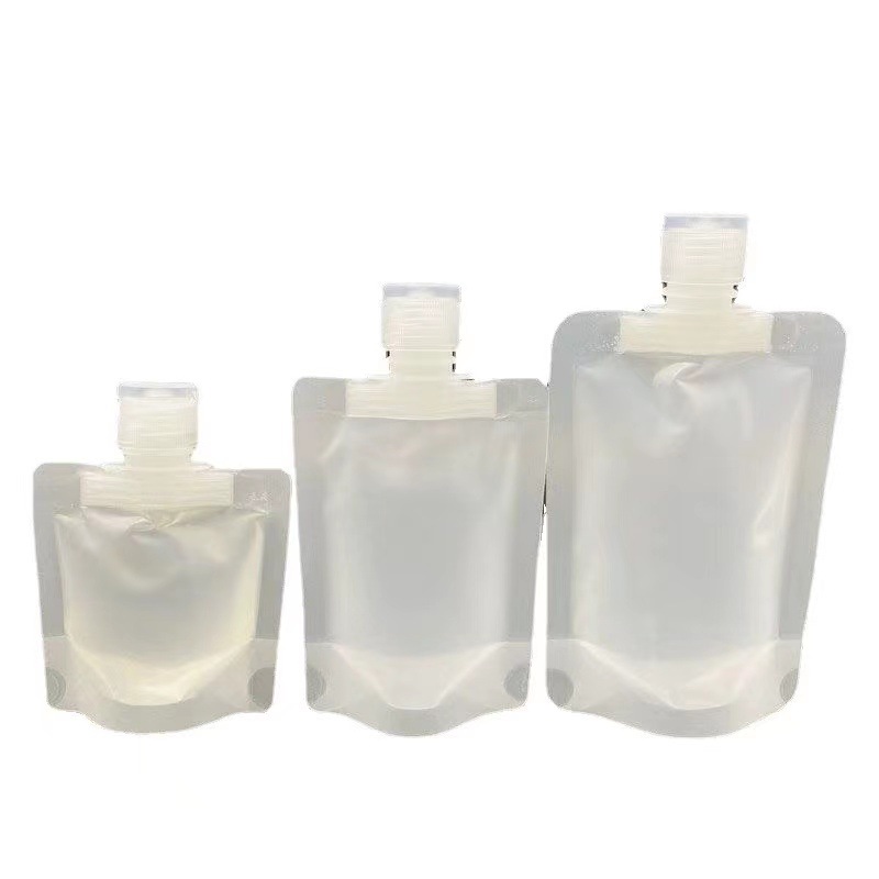 Daily Travel packing bag 30ml 50ml 100ml shampoo lotion packing bag frosted flip nozzle bag
