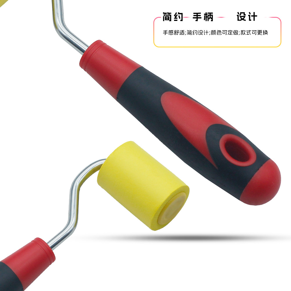 Cross-Border 2inch Rubber Roller Brush Wallpaper Seam Pressing Wheel Soft Seam Pressing Surface Adhesive Construction Tool