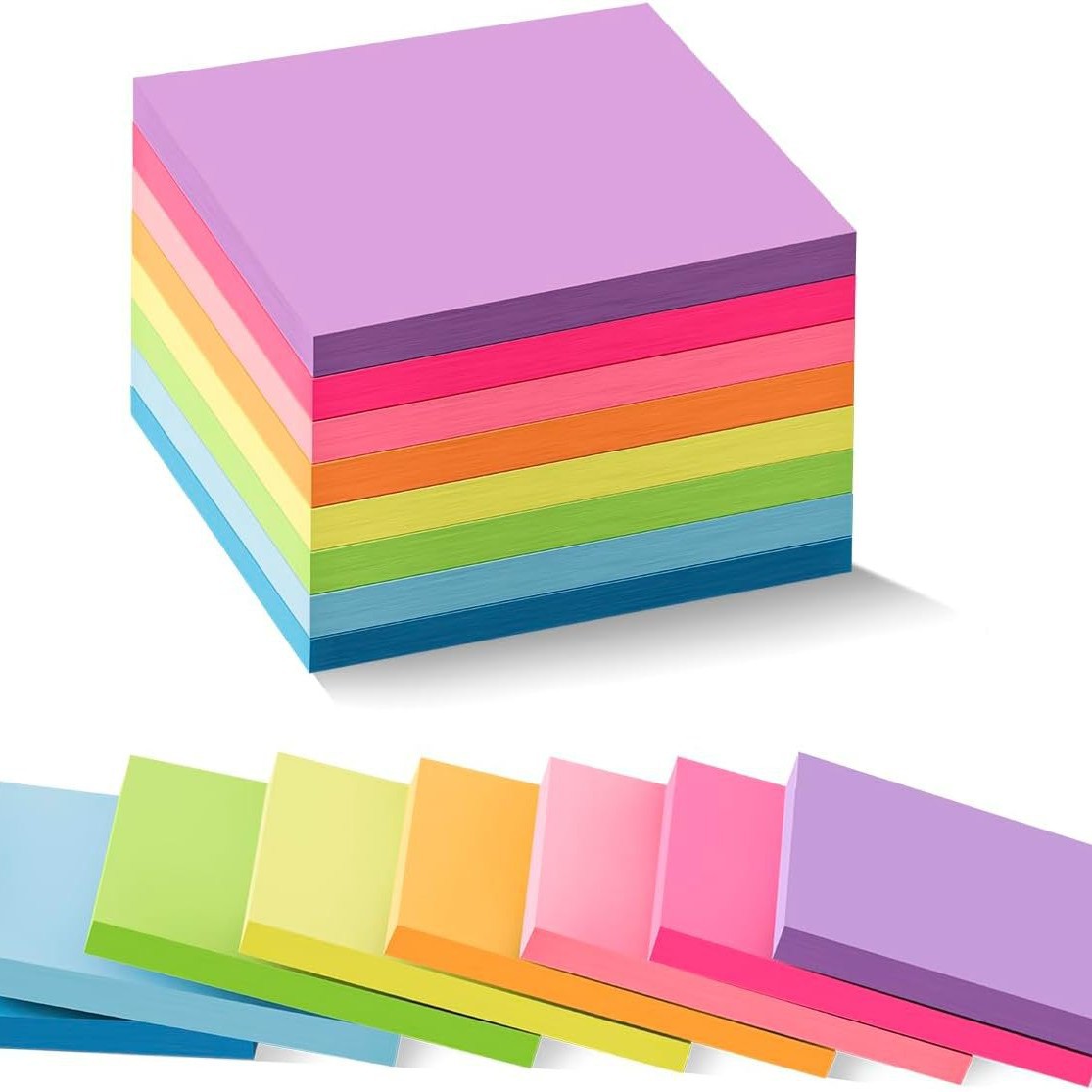 Fluorescent color 3*3 inch post-it notes can be torn student memo note paper n times sticky note book can be customized