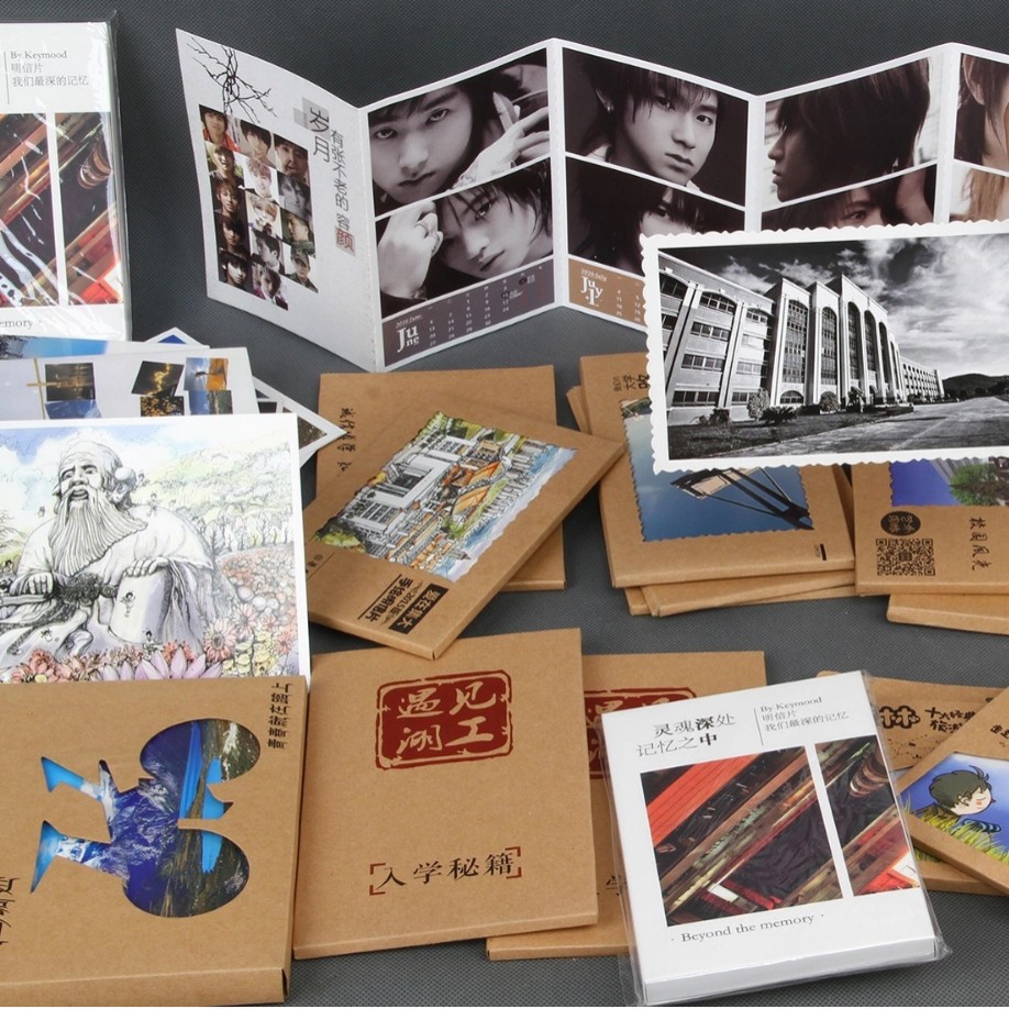 Индивидуальные открытки, аниме-карты, музейные открытки ручной работы, культурные и креативные белые карточки, печать открыток с обратным фильмом