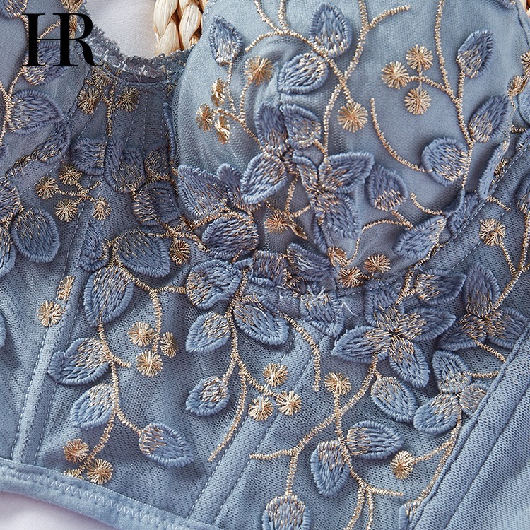 Afternoon Art Gallery French Bra Women's Small Breast Gathering Tummy Control Breast Anti-Sagging Adjustable Lace Character Bra