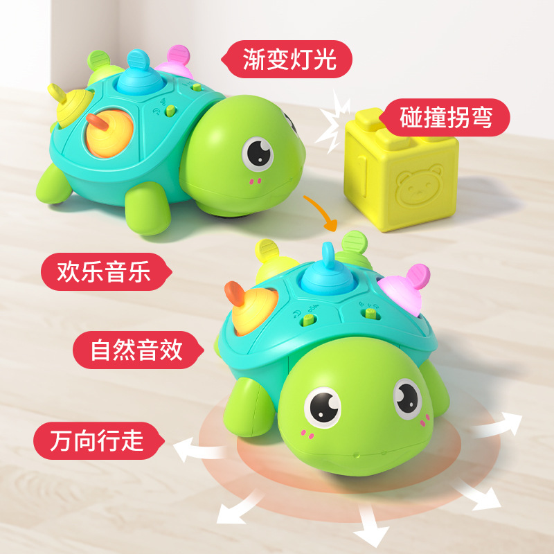 Cross-Border Baby Toys Sound and Light Baby Toys 0 to 1 Years Old Guide to Learn to Crawl and Raise Head to Practice Chewable and Coax Baby Artifact