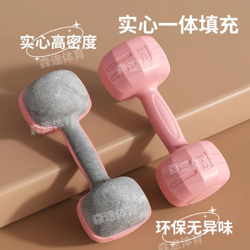 Household Dumbbell Fitness Equipment Integrated Rubber-Coated Cement Dumbbells for Men and Women to Increase Muscle for Children Yoga Dumbbells for Home Fitness