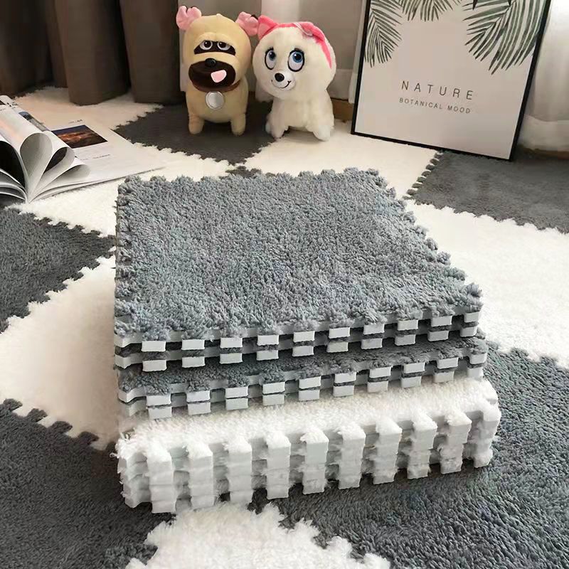 Сплошные коврики для спальни, плюшевые, нескользящие