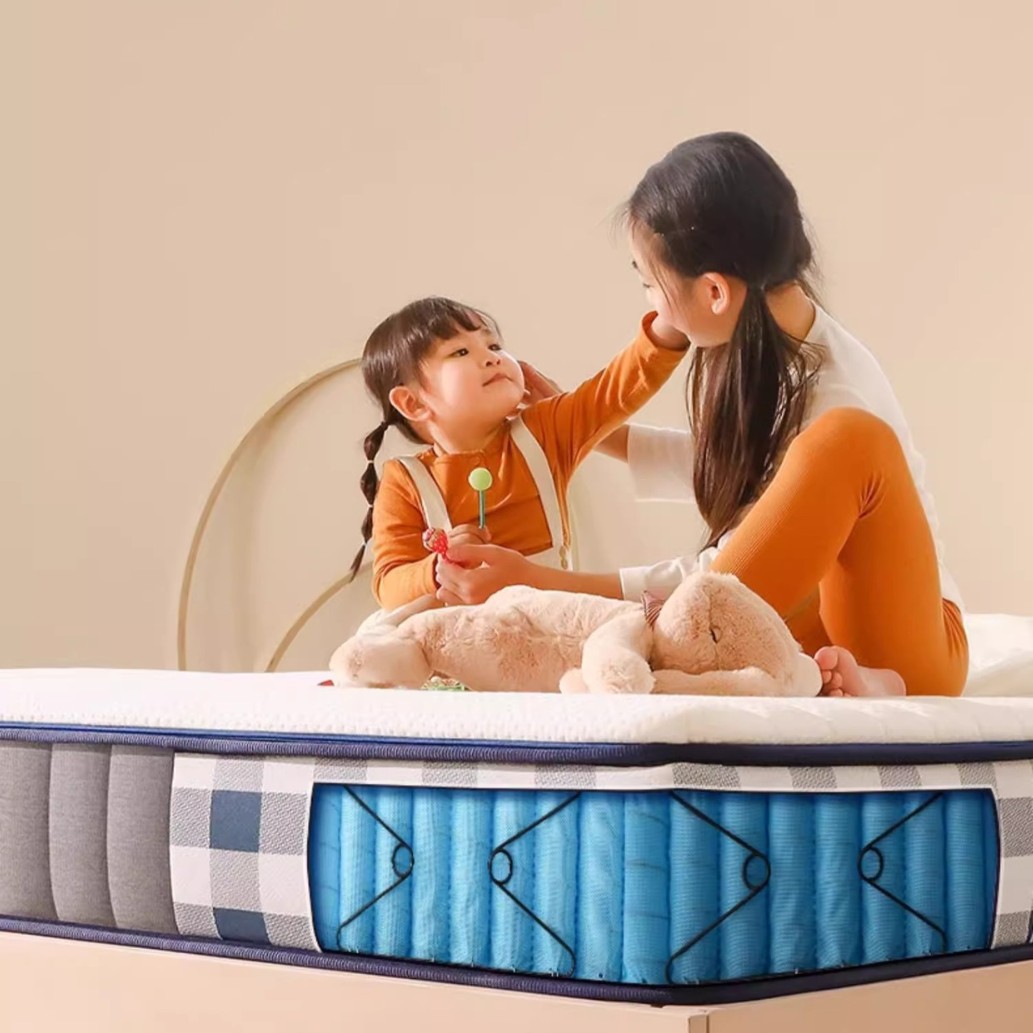 Babu Dou Spring Mattress Kidsren's Mattress 2250 Small Spring Mattress Is Not Soft or Hard, Antibacterial, Anti-Mite, Removable and Washable