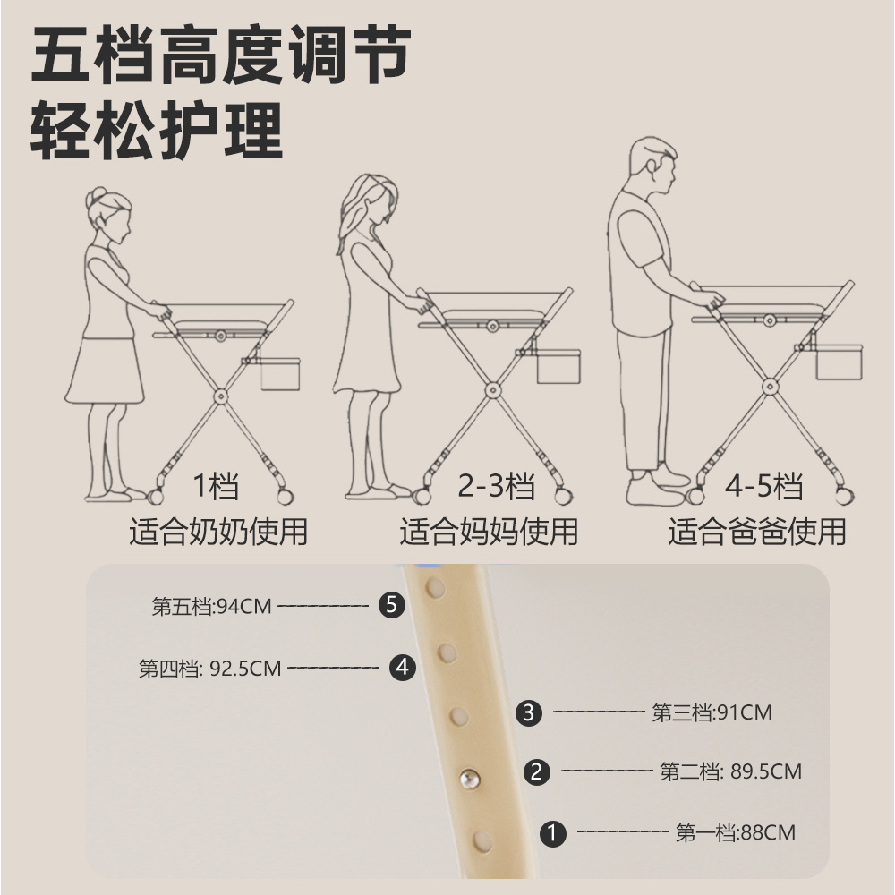 Diaper Table Baby Care Table Baby Diaper Changing Table Newborn Bathing Massage Touch Table Foldable Multifunctional