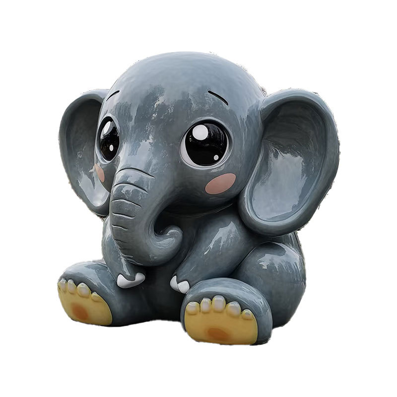 Custom Fiberglass Sculpture Trendy Cartoon Doll Outdoor Mall Commercial Street Ip Image Mascot Display Ornament