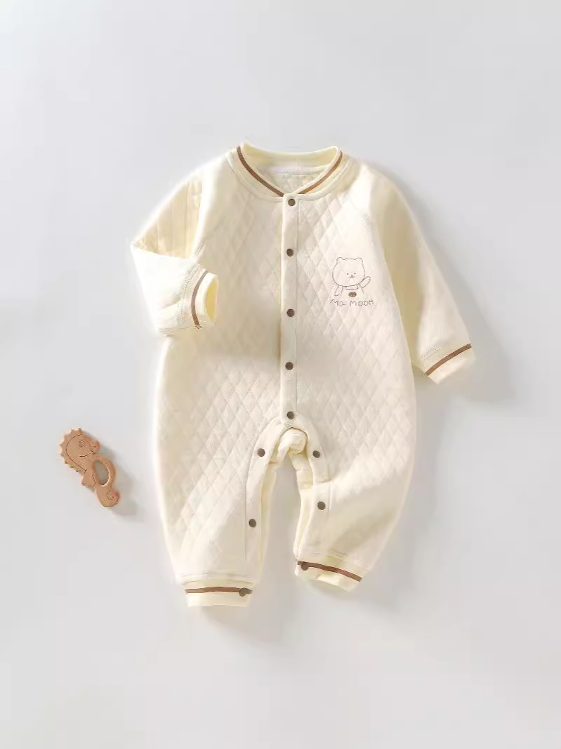 Baby's Clothing Baby's Base Clothes Baby's conjoined Type A Warm Pajamas Anyang Children's Clothing Autumn and Winter New Haggown