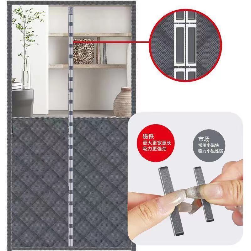 Winter Transparent Magnetic Door Curtain Special Thick Warm Cold-proof Household Partition Bedroom Windproof Door Curtain Windproof Door Universal