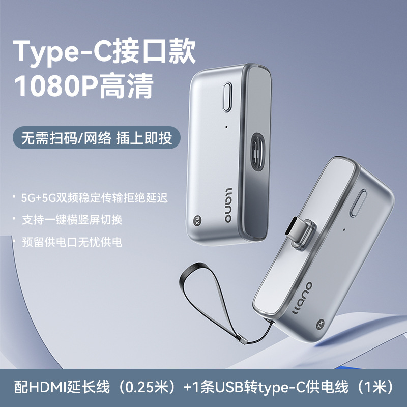 Green Juneng Llanotype-C беспроводной проектор HDMI, устройство для конференций с одинаковым экраном, подключение мобильного телефона к телевизору