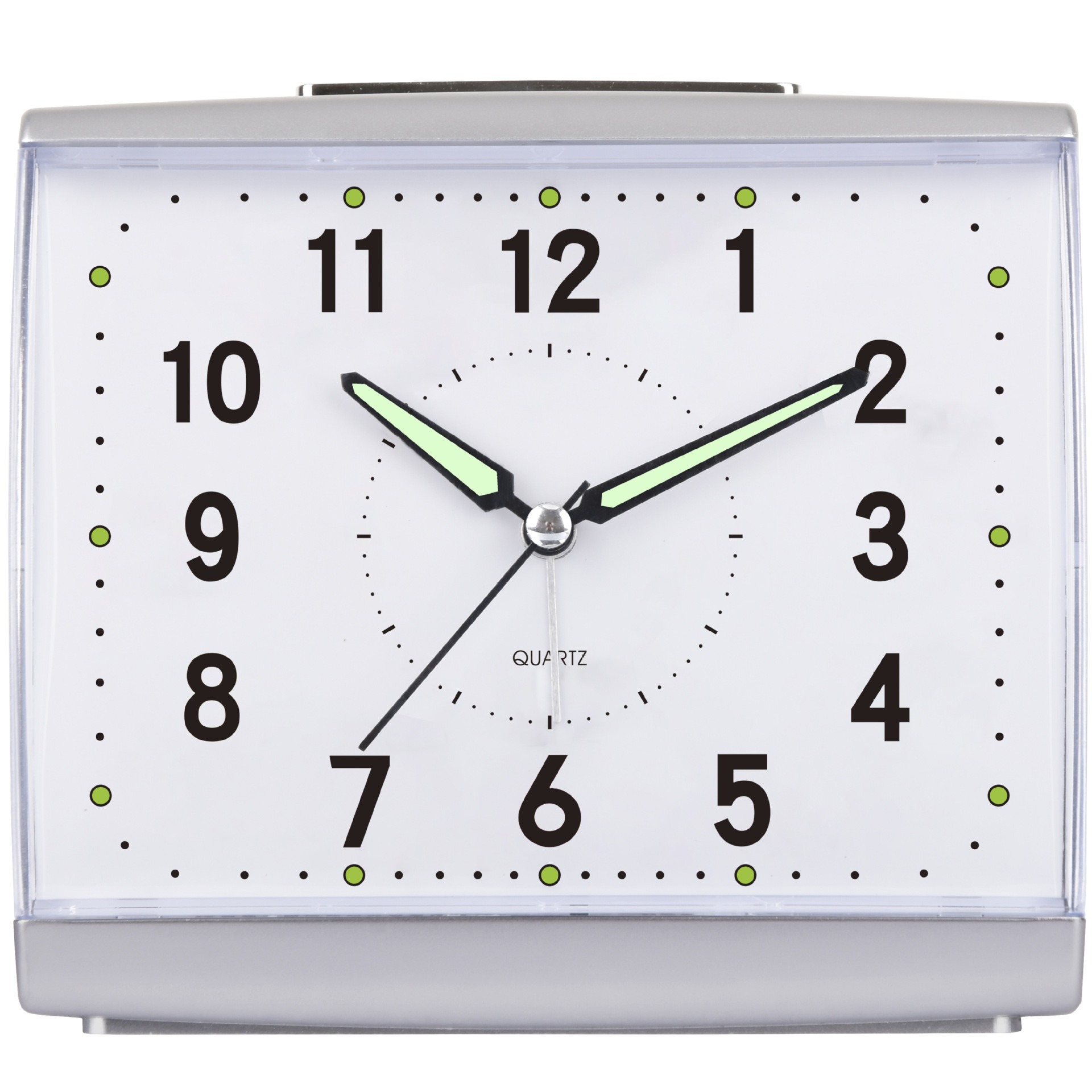 Good pin 4-tone green alarm clock luminous bedside alarm clock smart light control alarm clock mute with snooze