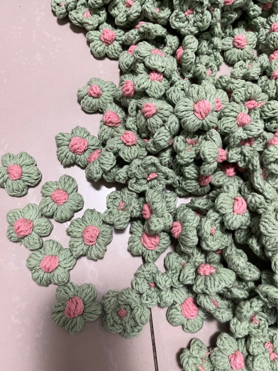 Finished handmade crochet diy wool puff flower small lanyard strawberry key chain bag pendant for hair