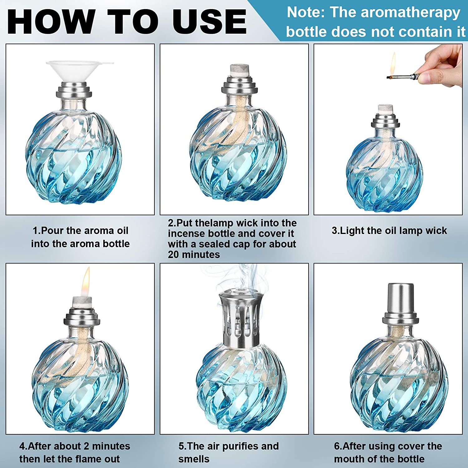 French Catalytic Ignition Essential Oil Large Wick Aromatherapy Stamen Catalytic Burning Diffuser Wick Fireless Aromatherapy Lamp