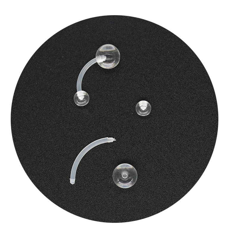 Acrylic transparent invisible navel nail UV navel ring soft rod piercing jewelry navel nail jewelry wholesale