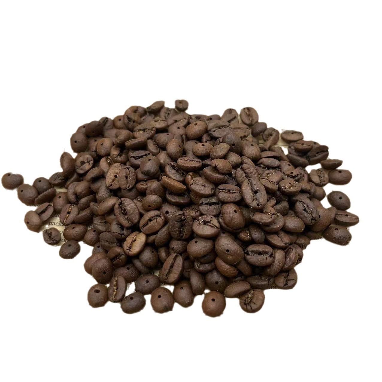 Punched Coffee Bean Semi-finished Products Wholesale Bracelet dly Accessories Coffee Bean Bracelet Handmade Coffee Bead Hand