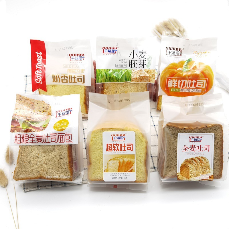 Thousand baking house Coarse Grain Whole Wheat Bread 105g super soft Hokkaido toast slice bread cake dessert breakfast